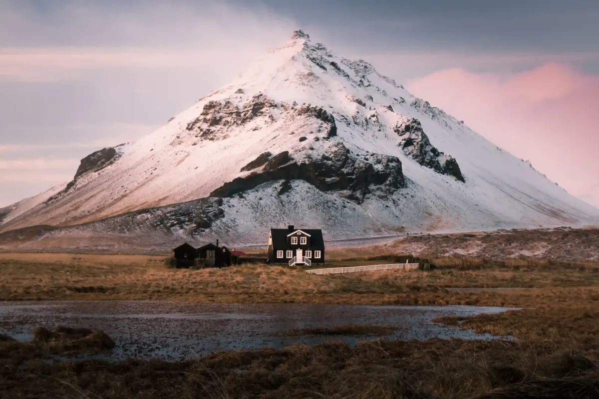 Arnarstapi sea cliffs and basalt formations