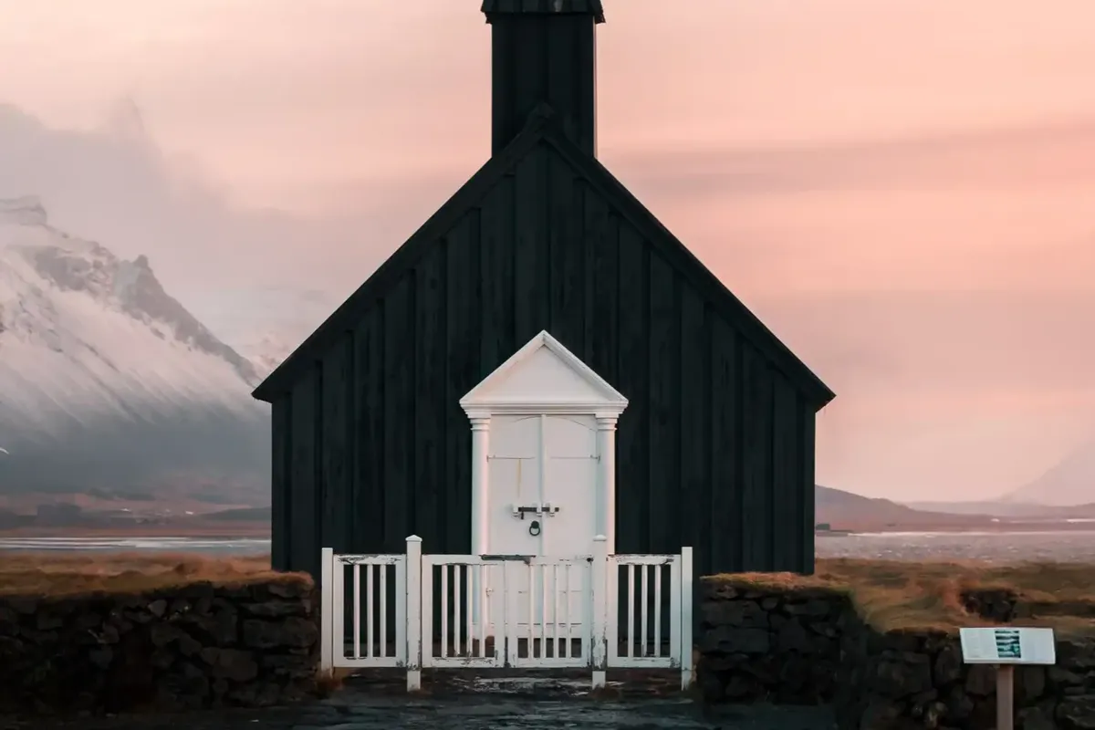 Búðakirkja black church Iceland