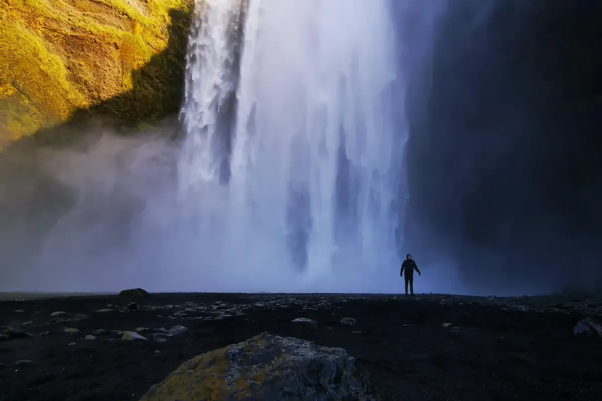 Skógafoss waterfall on a private south coast tour in Iceland