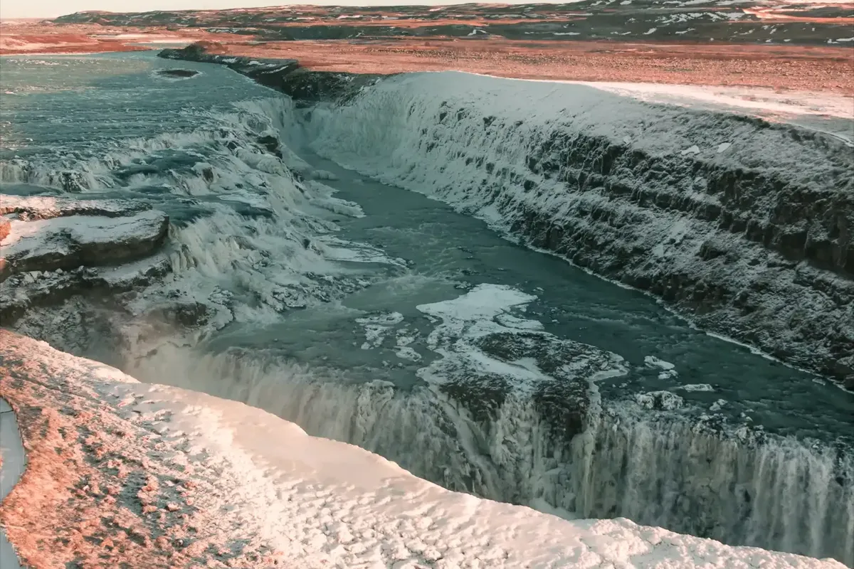 Gullfoss waterfall on the Golden Circle