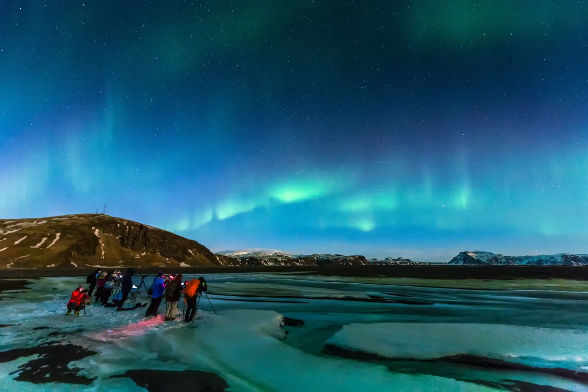 Photographing the northern lights in Iceland